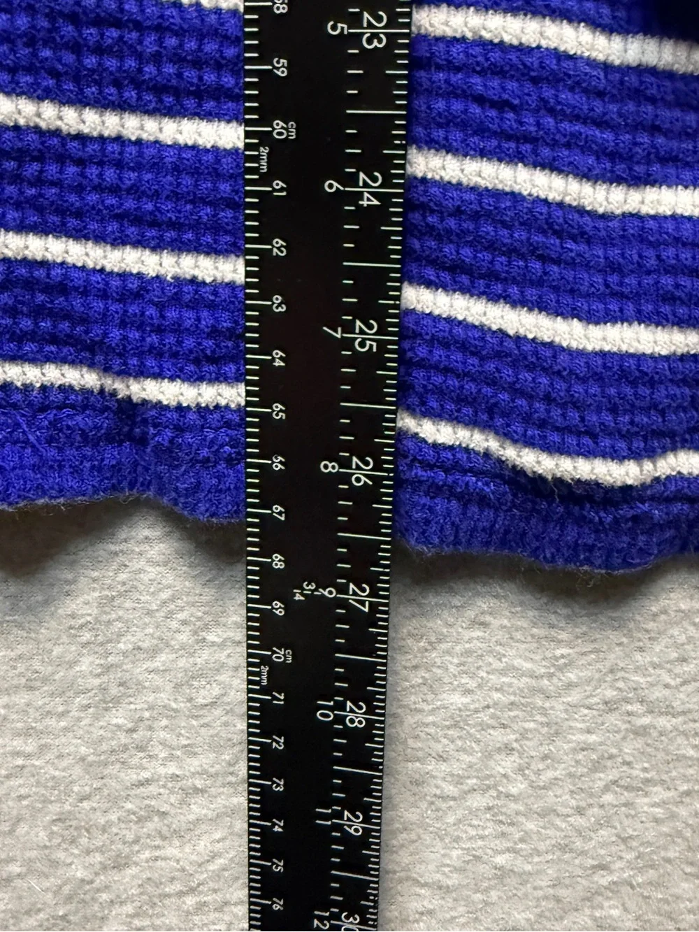Polo by Ralph Lauren XL Royal Blue & White Striped Knit Hoodie